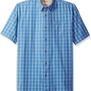 Wrangler Authentics Men's Short Sleeve Classic Plaid Shirt
