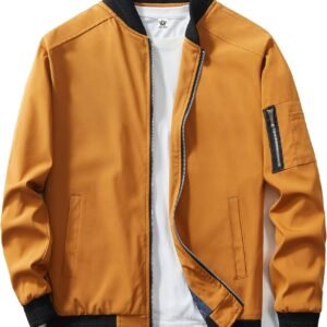 URBANFIND Men's Slim Fit Lightweight Sportswear Jacket Casual Bomber Jacket