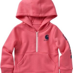 Carhartt Girls' Long-Sleeve Half-Zip Hooded Sweatshirt